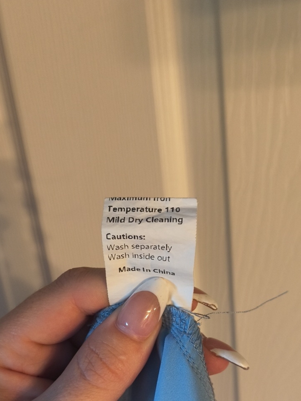 Commense Sky Blue Wide-Leg Trousers - Picture 7 of 10